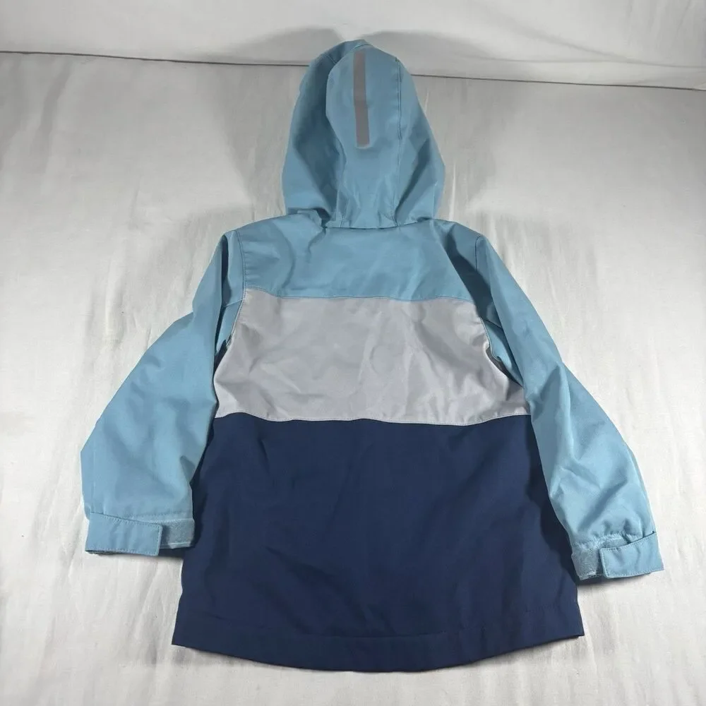 Swiss Tech Kids 3T Color Block Hooded Jacket Blue Gray Navy